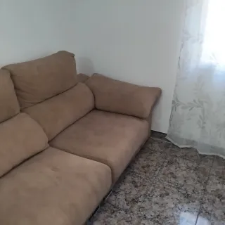 Sofá cama y sillón marrón