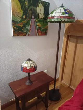 Lámpara Tiffany Cristal y Metal