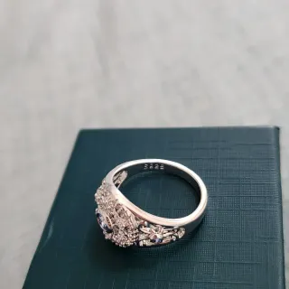 Anillo Plata con Piedra Azul