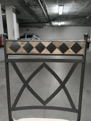 Juego de 2 sillas forja respaldo alto