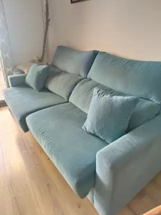 Sofá azul 2 plazas 218 cm