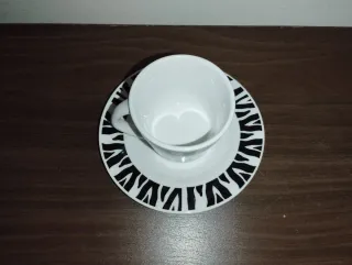 Juego 8 tazas café con plato