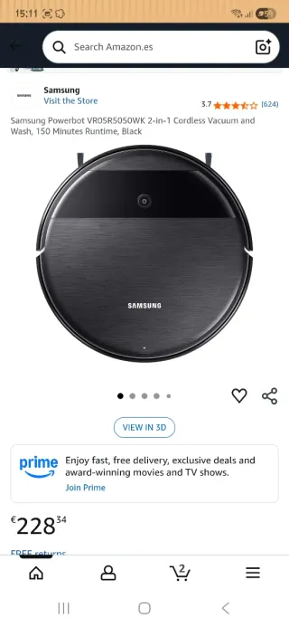 Robot aspirador y fregador Powerbot-E