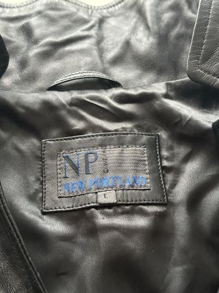 Chaqueta de cuero negra hombre