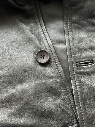 Chaqueta de cuero negra hombre