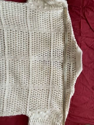 Chaqueta de lana blanca mujer