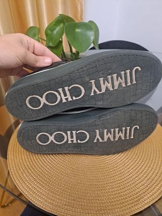 Sneakers Jimmy Choo Pelle Nera Coccodrillo