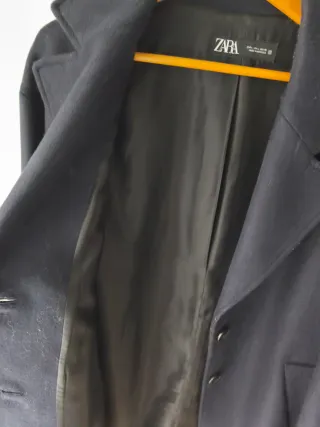 Abrigo azul marino Zara