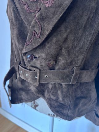 Chaqueta Vintage Piel Marrón Años 70