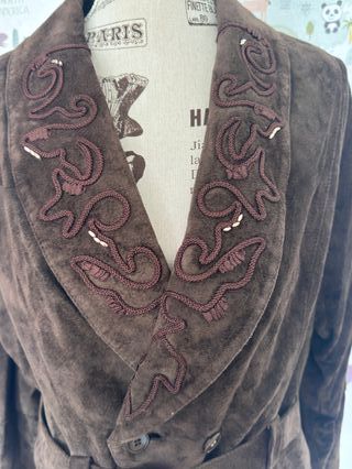 Chaqueta Vintage Piel Marrón Años 70