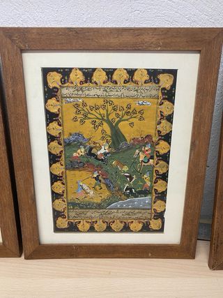 3 Cuadros Persas Antiguos