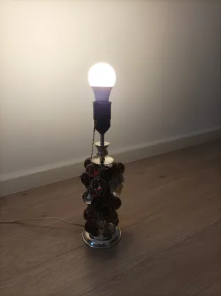 Lámpara Murano Vintage Cristal Morado