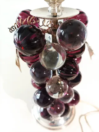 Lámpara Murano Vintage Cristal Morado