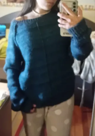 Jersey de lana azul-morado de tommy hilfiger