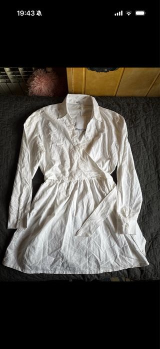 Vestido blanco Bershka