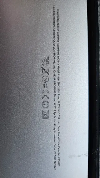 MacBook Air 13" 2012 (No funciona)