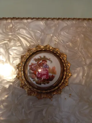 Precioso joyero antiguo de nácar Coleccionistas.