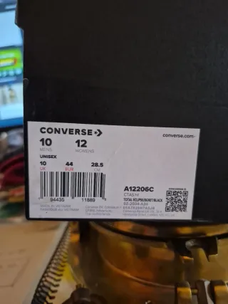 Converse CTAS HI Talla 44 Negro Multicolor