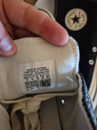 Converse CTAS HI Talla 44 Negro Multicolor