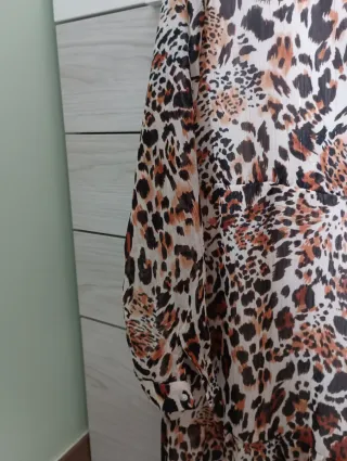 Vestido Rosa Fashion Talla M Animal Print