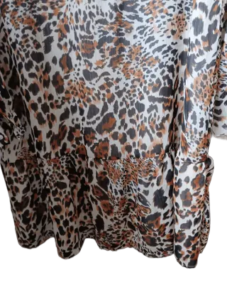 Vestido Rosa Fashion Talla M Animal Print