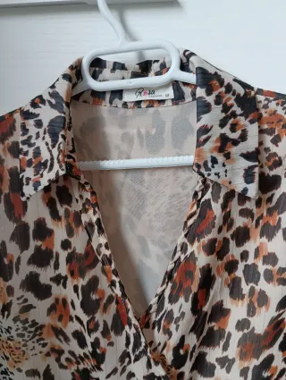 Vestido Rosa Fashion Talla M Animal Print