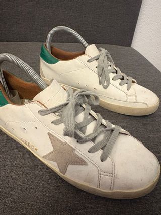 Golden Goose Sneakers Blancas y Verdes