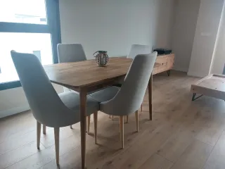 4 Sillas Comedor Kenay beige sin usar