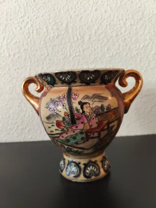 Conjunto Cerámica Satsuma Style Decorativo