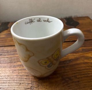 Tazza Mug Thun Ceramica Beige Farfalla