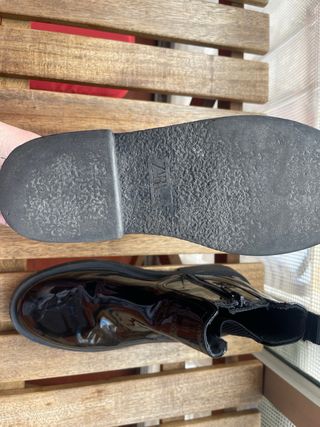 Botines Zara charol negros