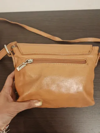 Piccola borsetta tracolla beige/marrone