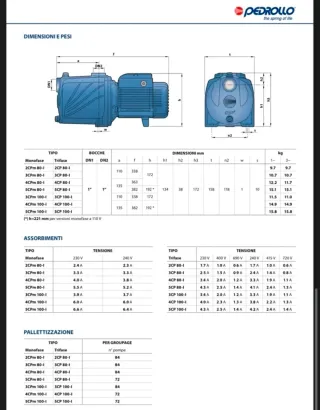 Elettropompa Multigirante Pedrollo 4CPm 100 1 HP