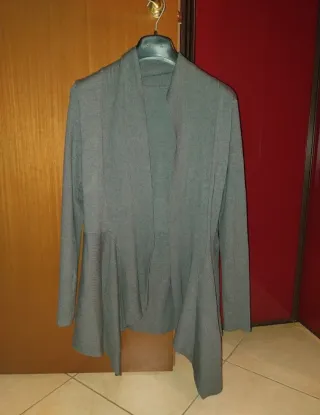 Cardigan grigio aperto