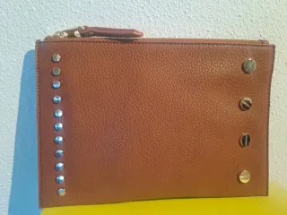 Bolso Cartera marrón polipiel a estrenar