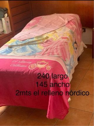 Funda Nórdica Princesas Disney+relleno+funda almoh