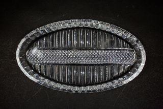 Oliera e acetiera cristallo Boemia con vassoio