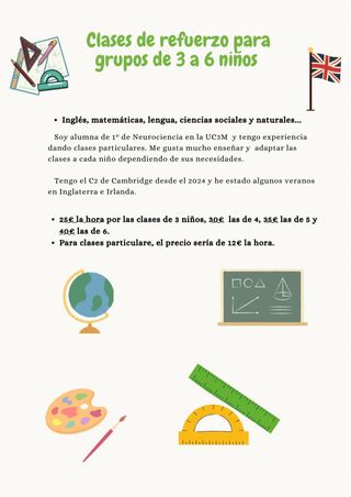 Clases de refuerzo para niños en el Bercial