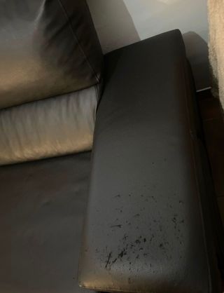 Sofá 2 plazas piel negro