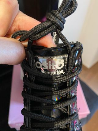 Botas Osito Conguitos Charol Negras