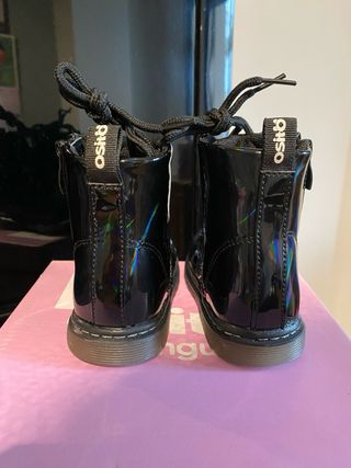 Botas Osito Conguitos Charol Negras