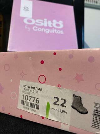 Botas Osito Conguitos Charol Negras