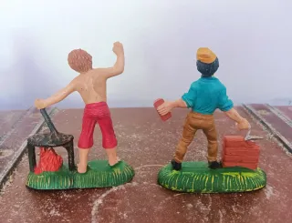 Lotto figure presepe vintage plastica italiane