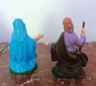 Lotto figure presepe vintage plastica italiane