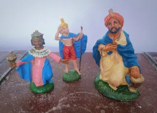 Lotto figure presepe vintage plastica italiane