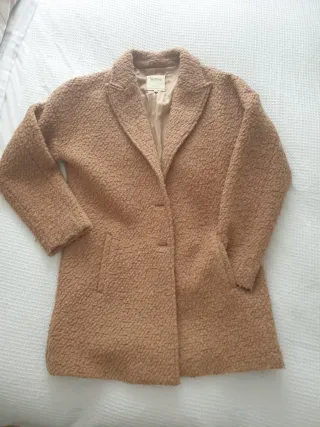 Abrigo paño marrón