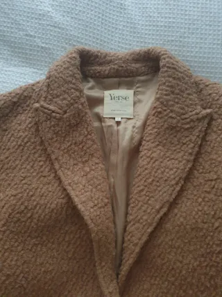 Abrigo paño marrón