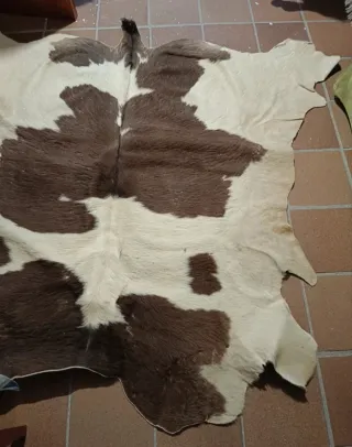 Alfombra Piel de Vaca Beige y Marrón