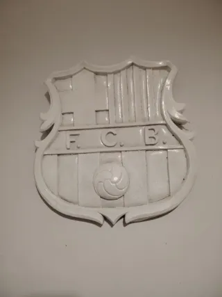 Escudo FC Barcelona Blanco