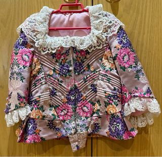 Traje de Fallera Rosa y Morado